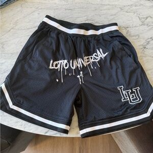 Men’s Black Athletic Mesh Shorts